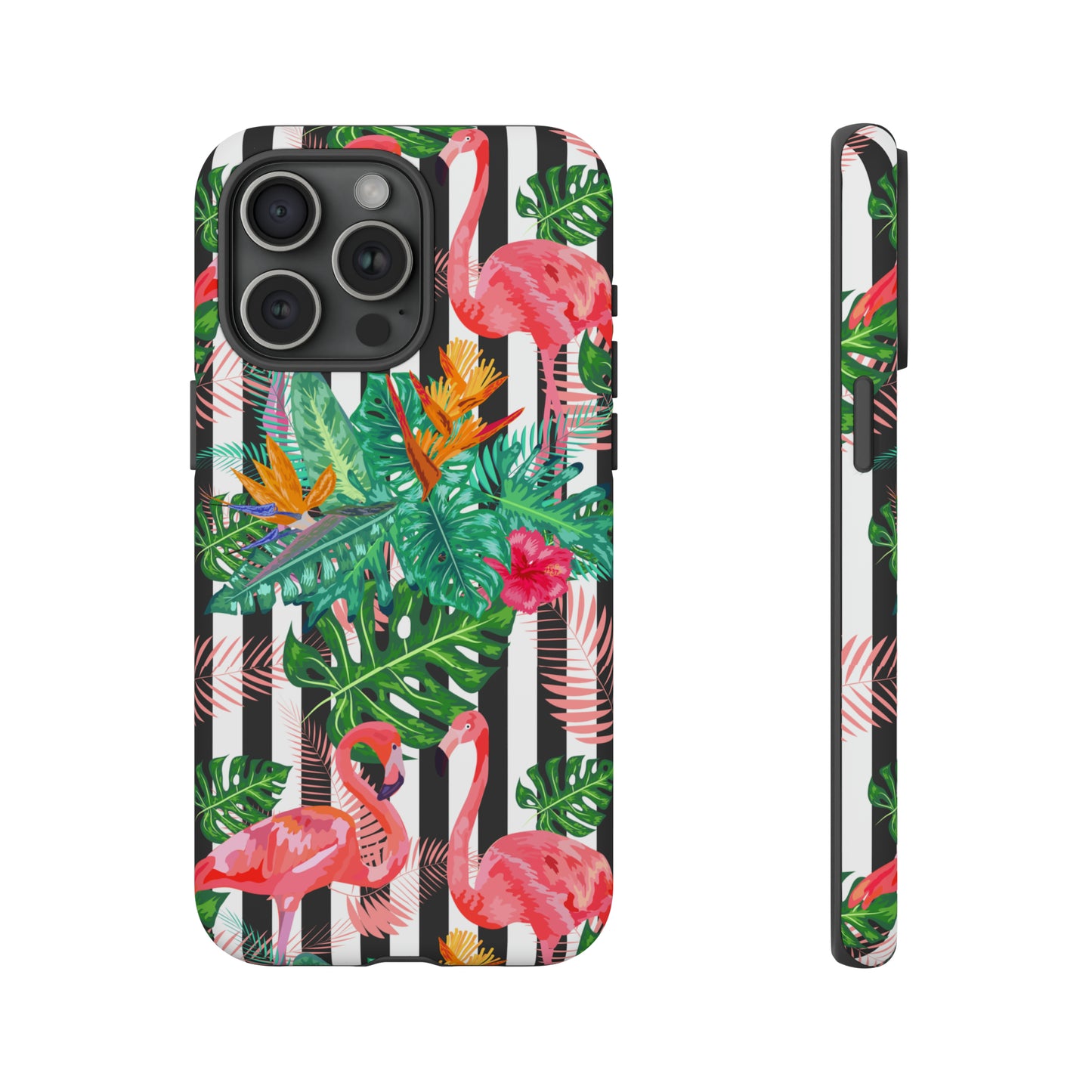 Tough Cases / Phone Case - flamingos with Black Lines