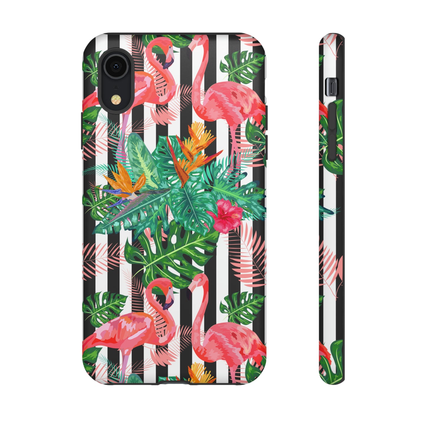 Tough Cases / Phone Case - flamingos with Black Lines