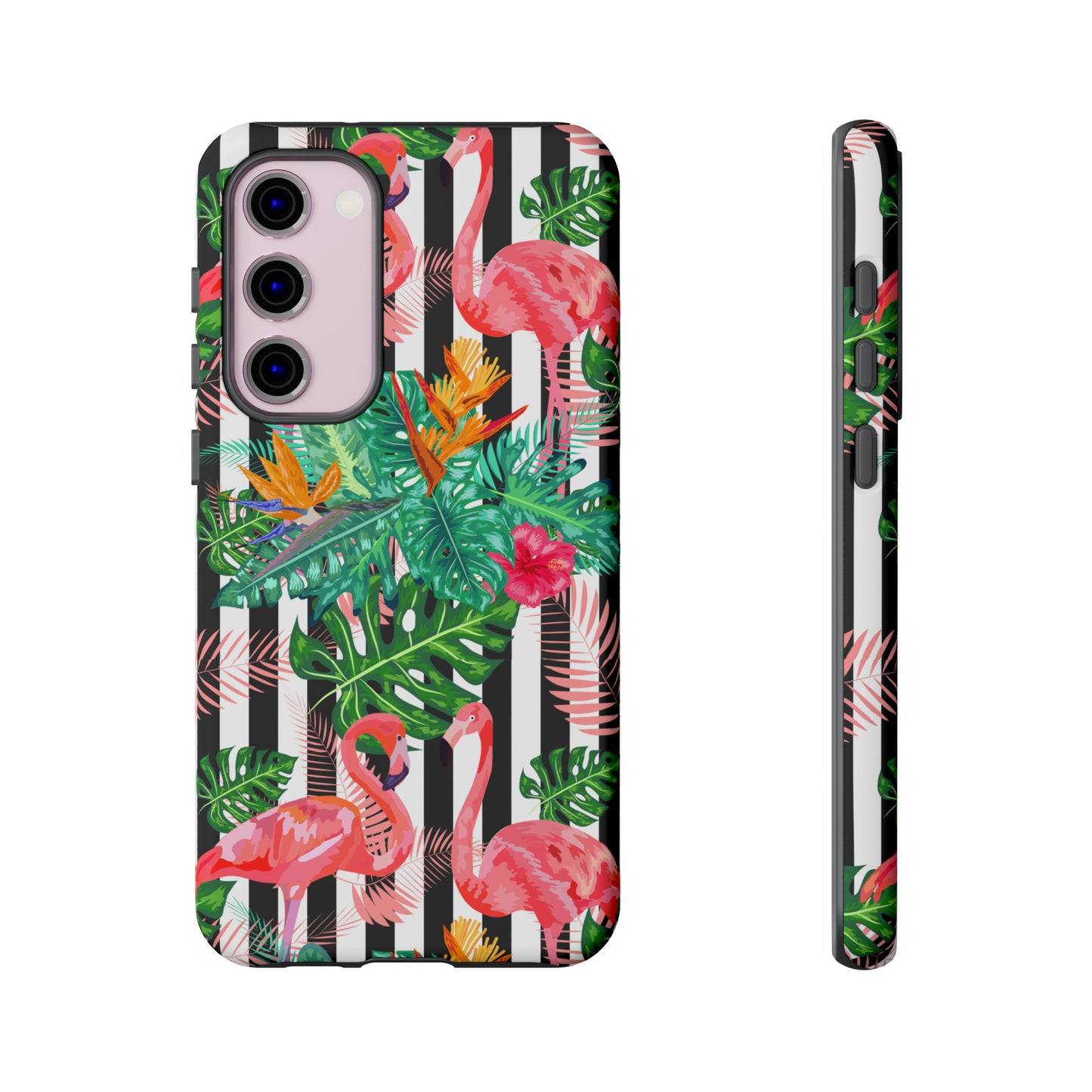 Tough Cases / Phone Case - flamingos with Black Lines