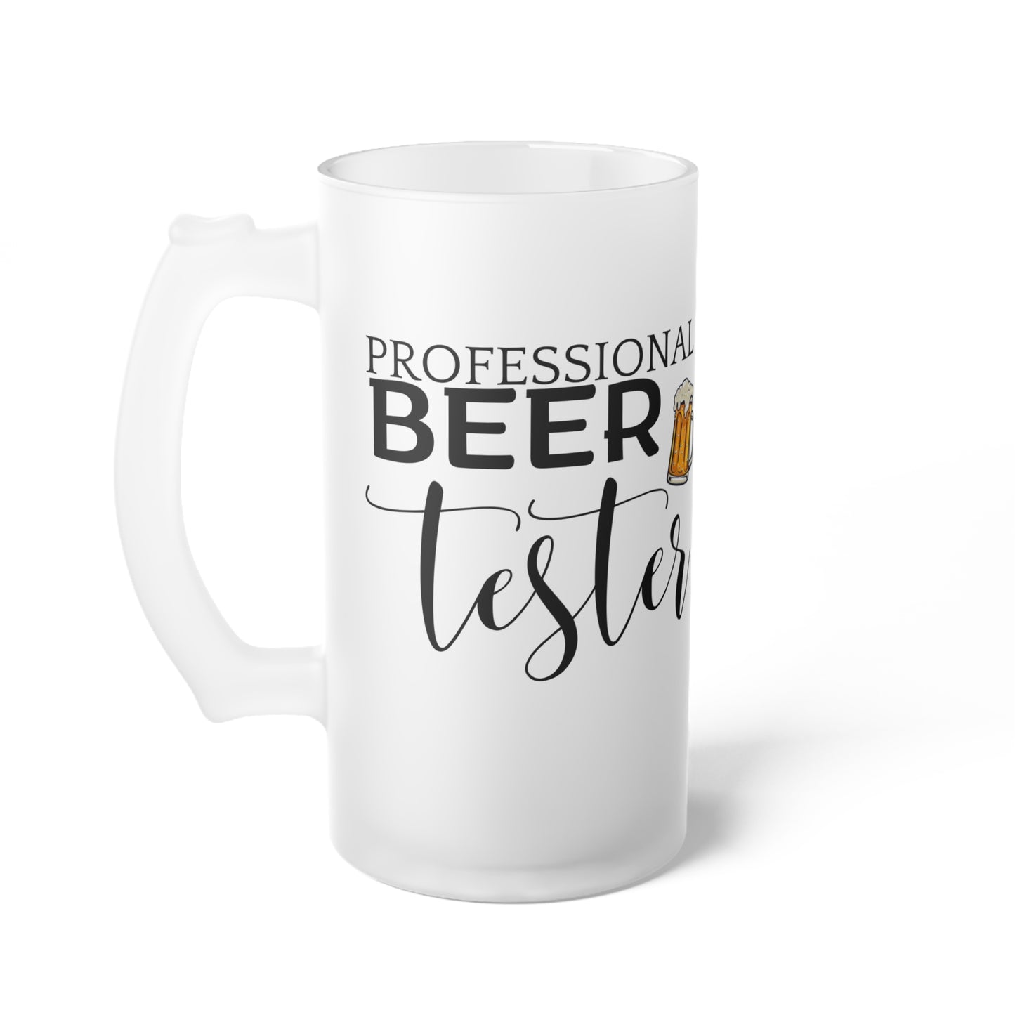 Frosted Glass Beer Mug - Beer Tester