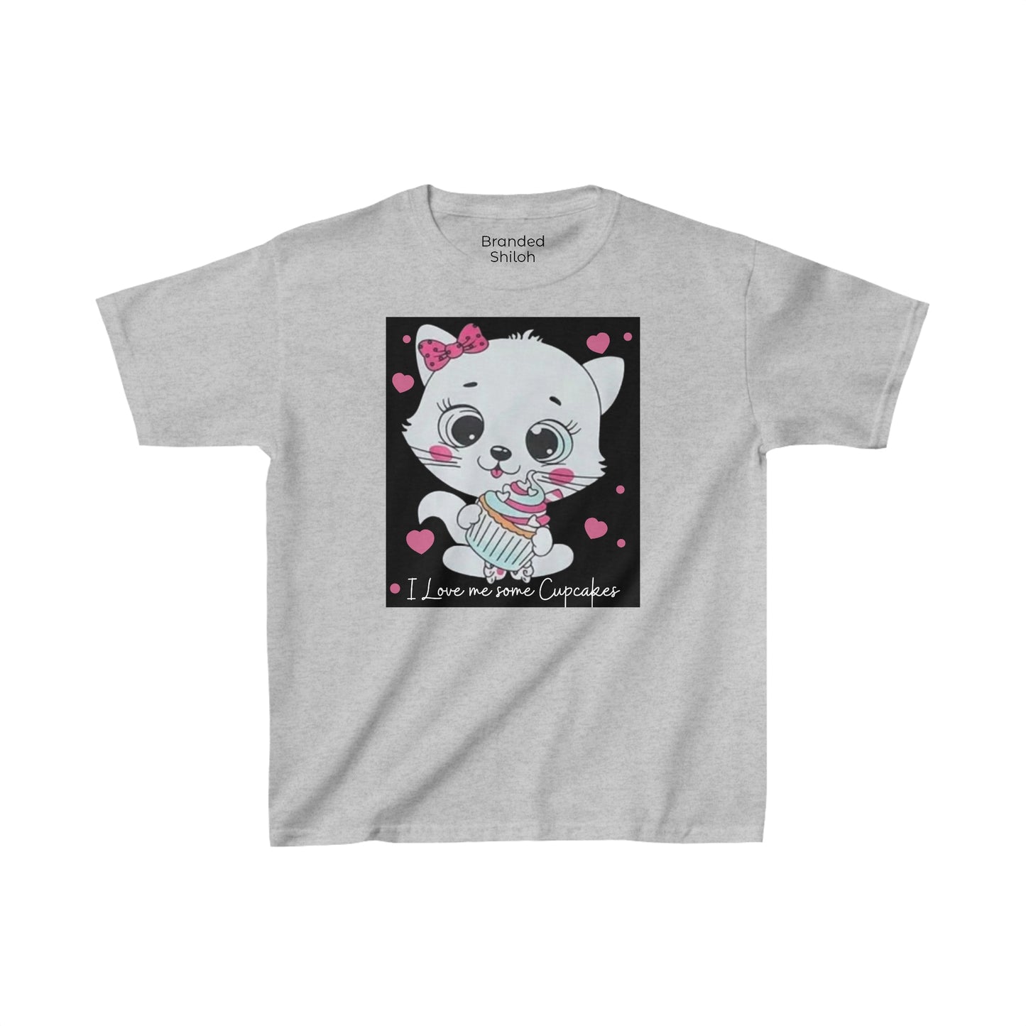 Girl's Heavy Cotton™ Tee - Cupcakes