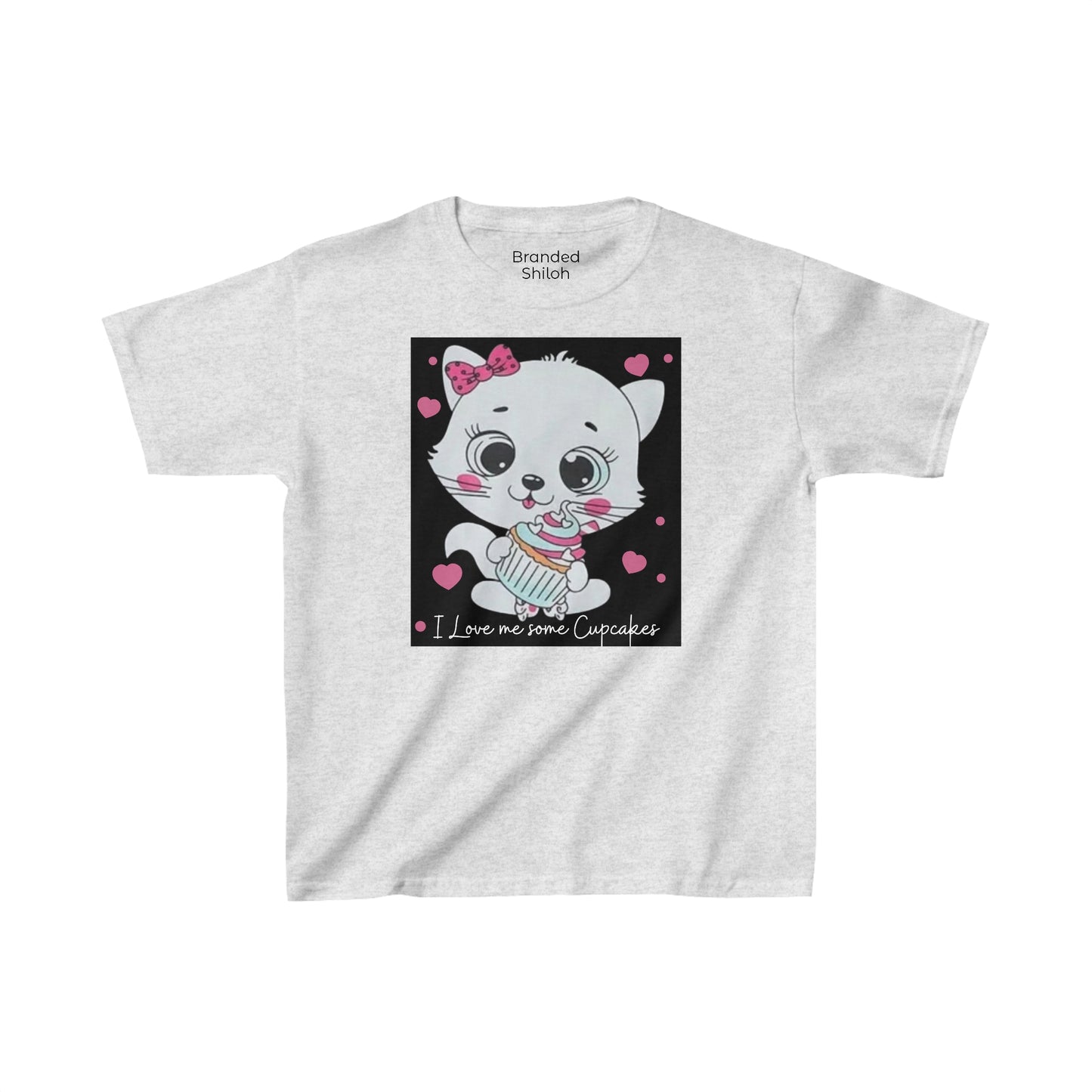 Girl's Heavy Cotton™ Tee - Cupcakes