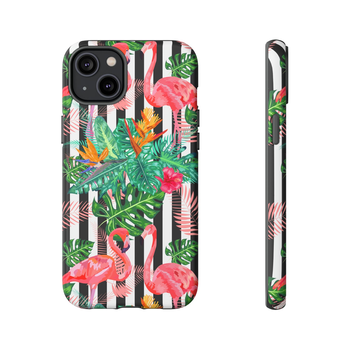 Tough Cases / Phone Case - flamingos with Black Lines