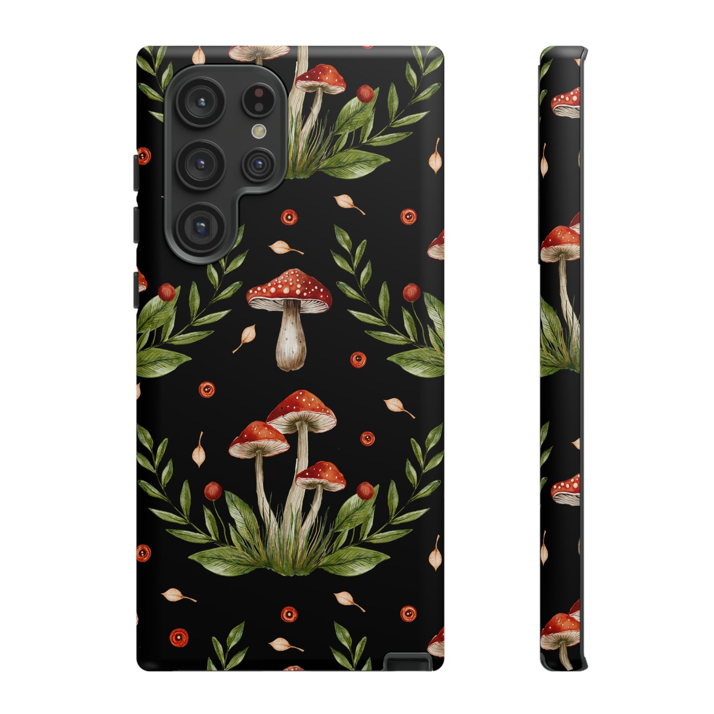 Tough Cases / Phone Case - Red/Black Mushrooms