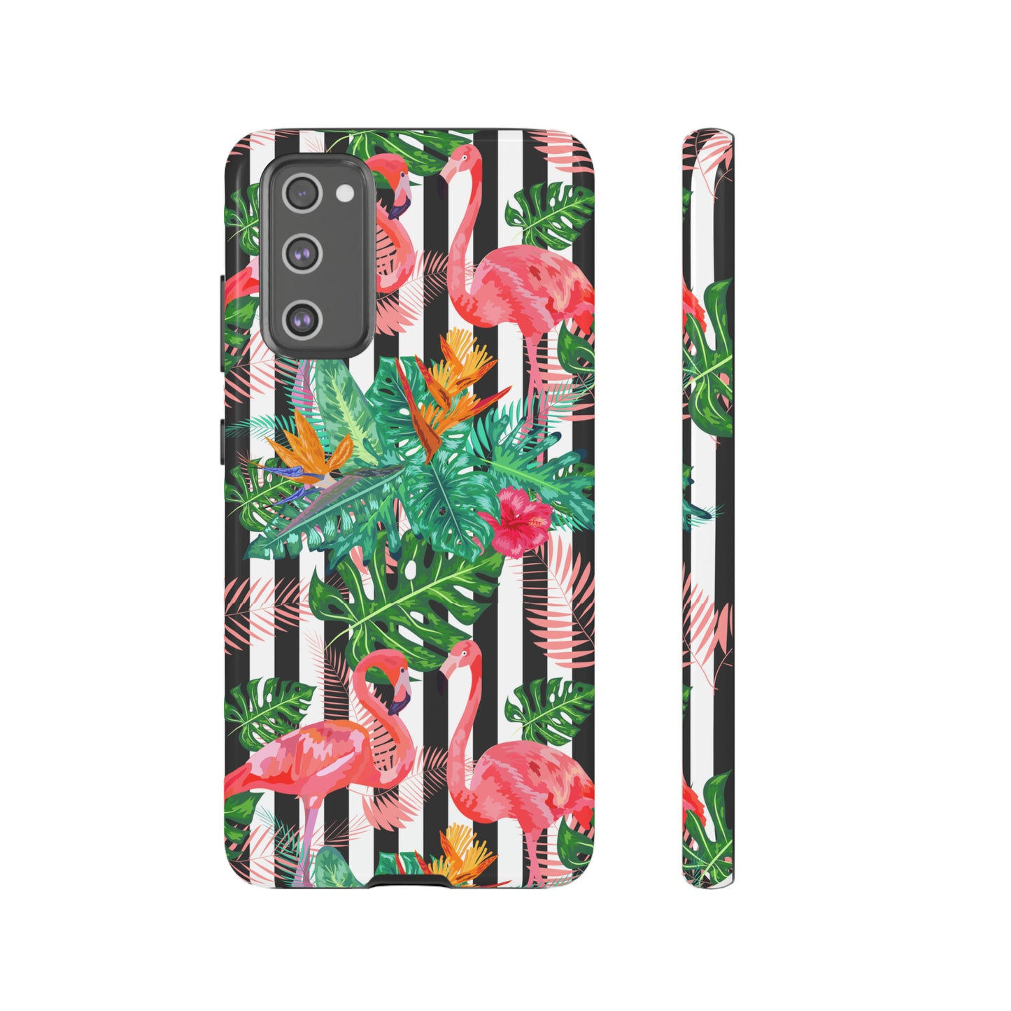 Tough Cases / Phone Case - flamingos with Black Lines