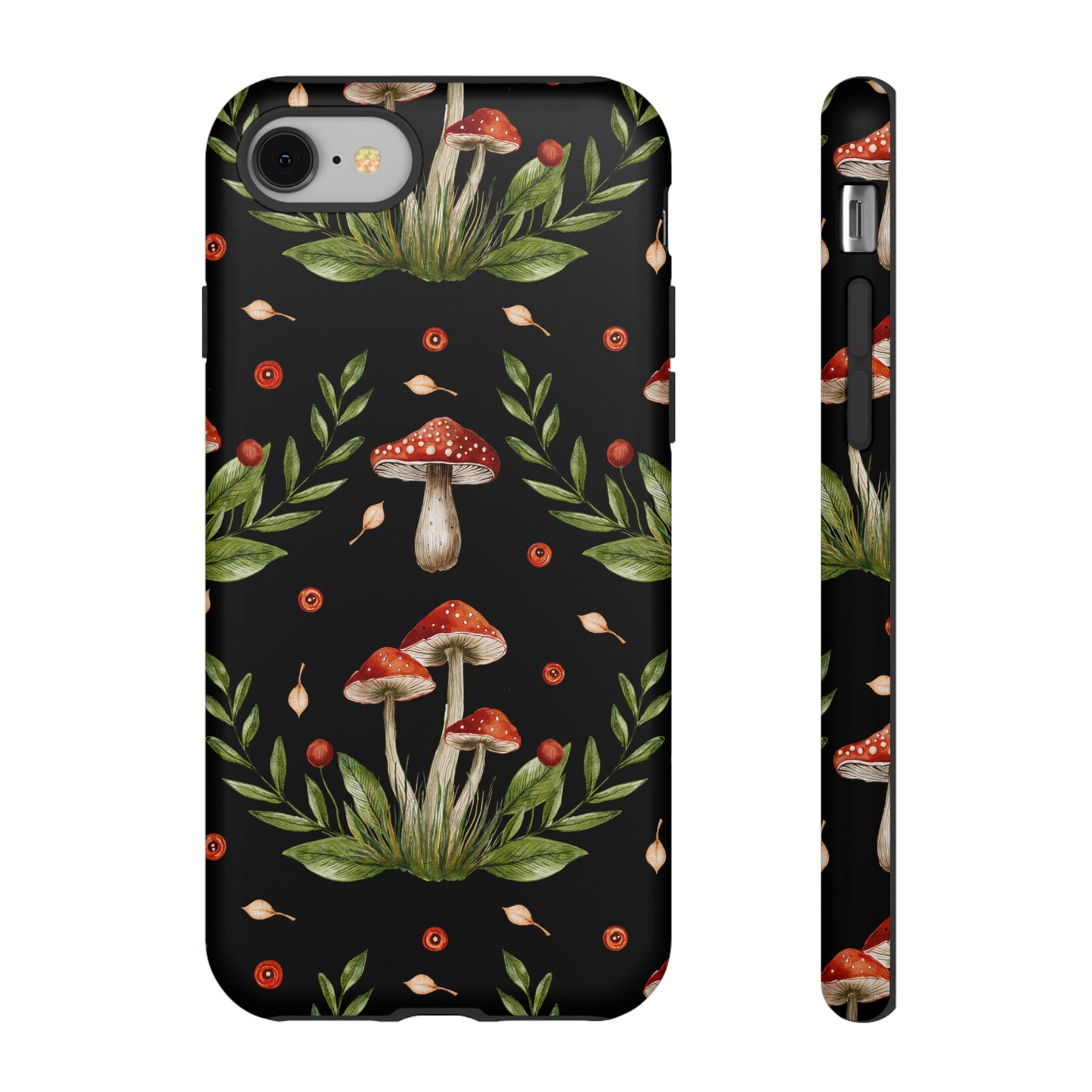 Tough Cases / Phone Case - Red/Black Mushrooms