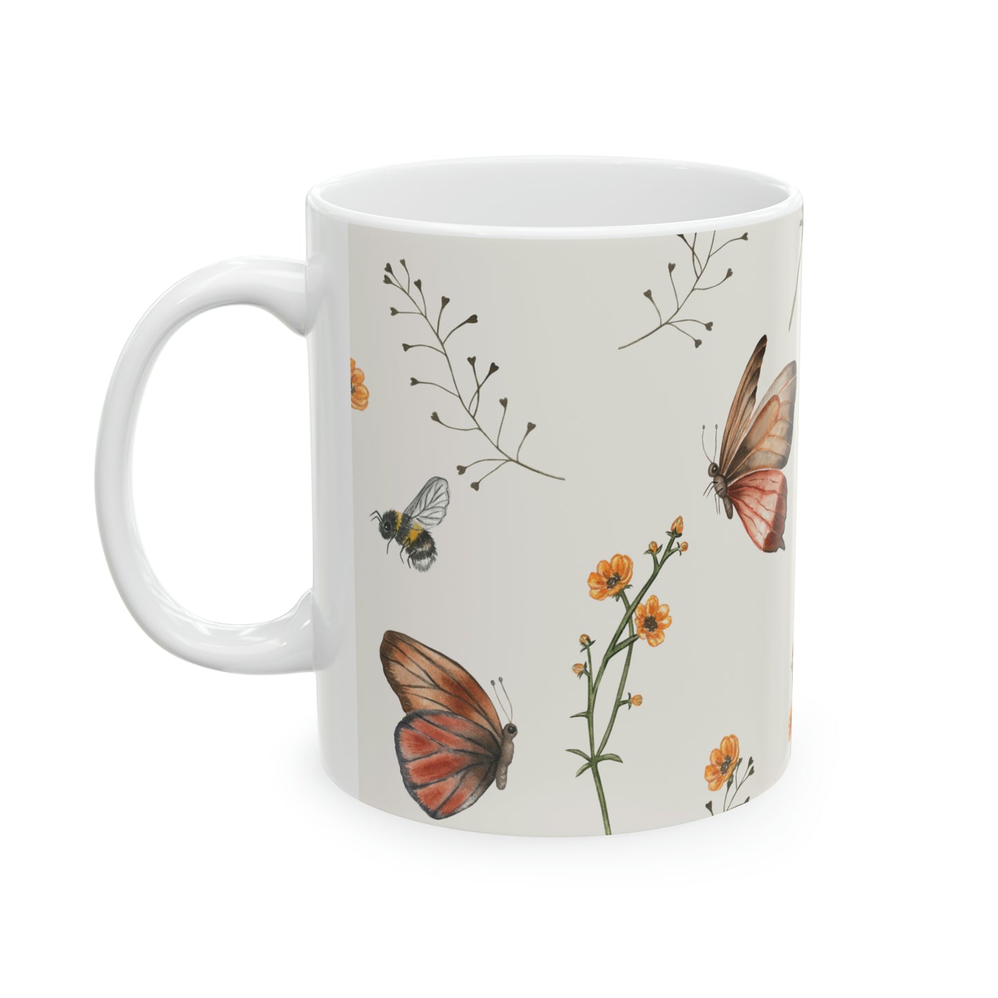 Ceramic Mug, 11oz - Cozy Butterfly