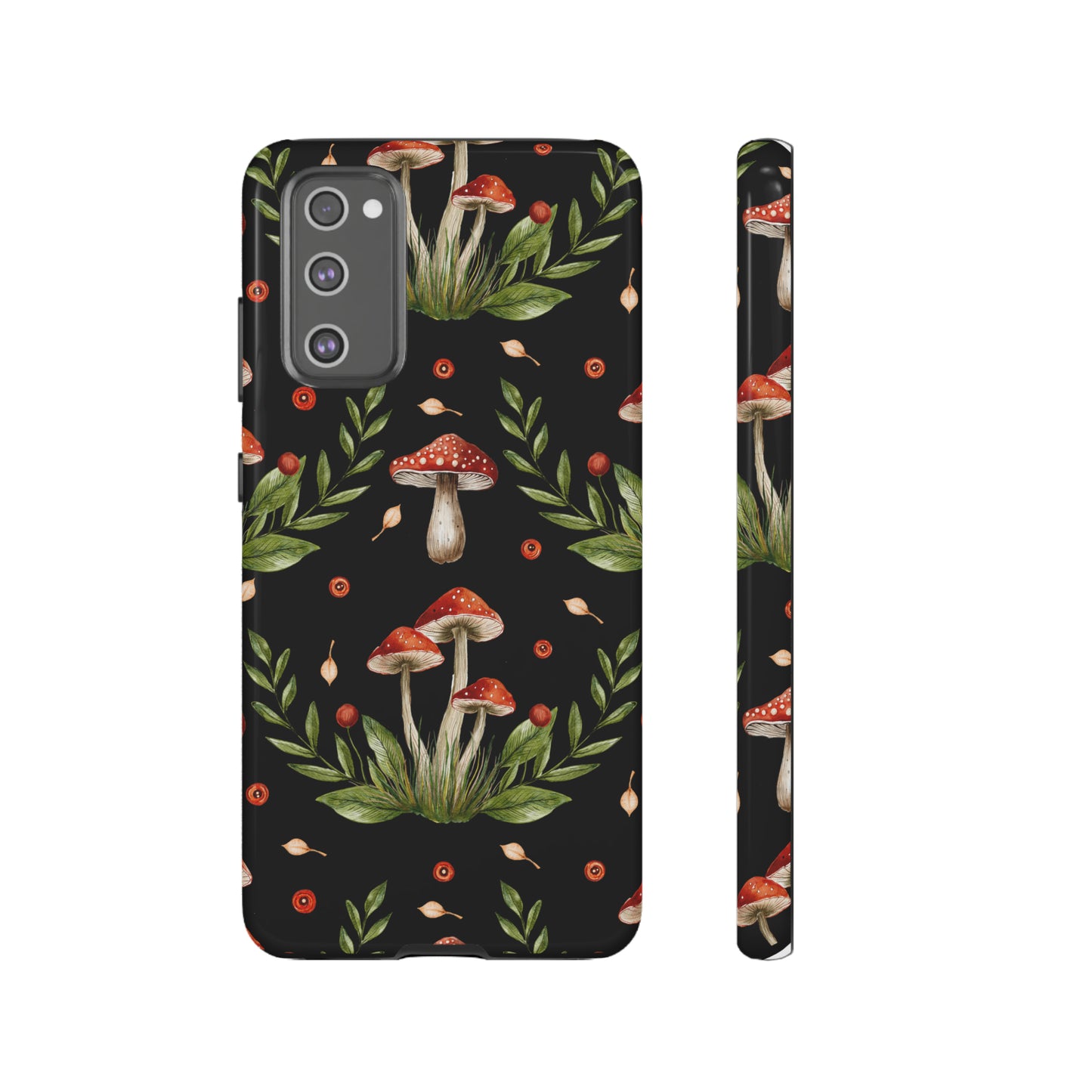 Tough Cases / Phone Case - Red/Black Mushrooms