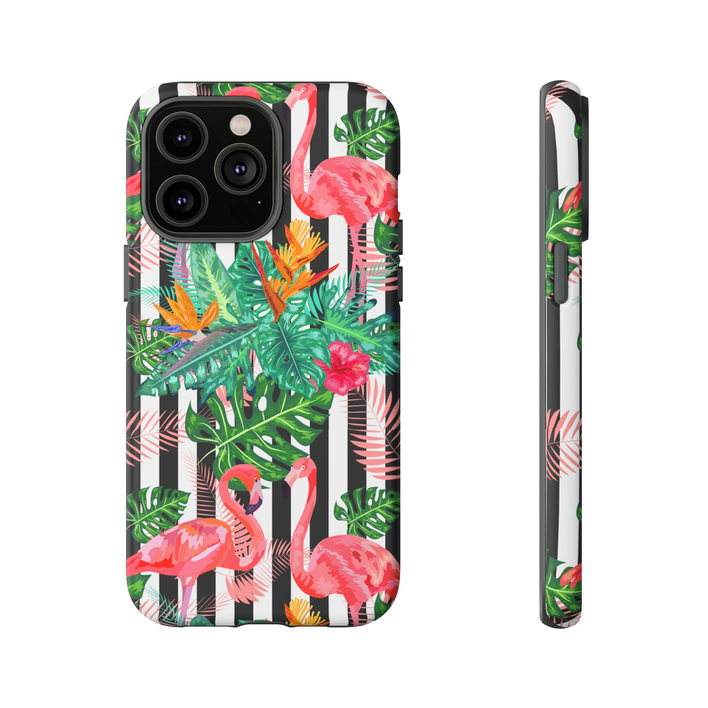 Tough Cases / Phone Case - flamingos with Black Lines