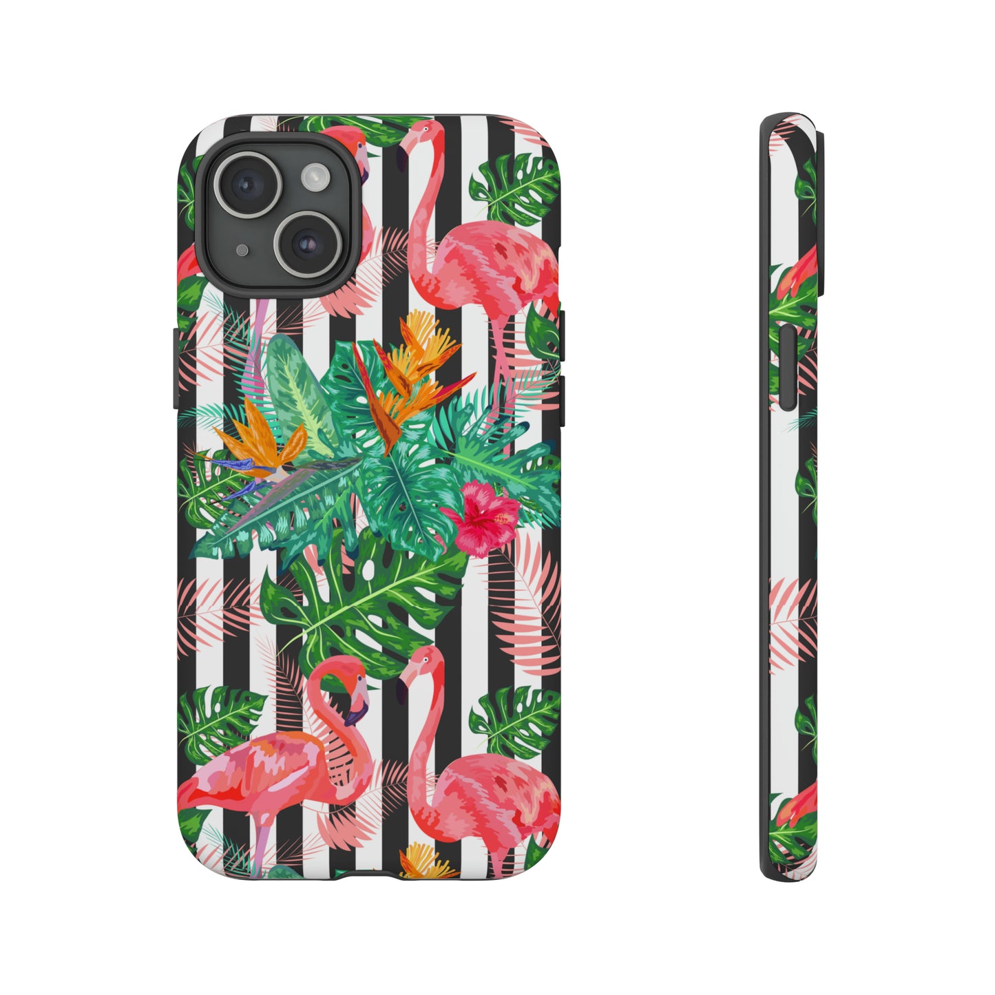 Tough Cases / Phone Case - flamingos with Black Lines