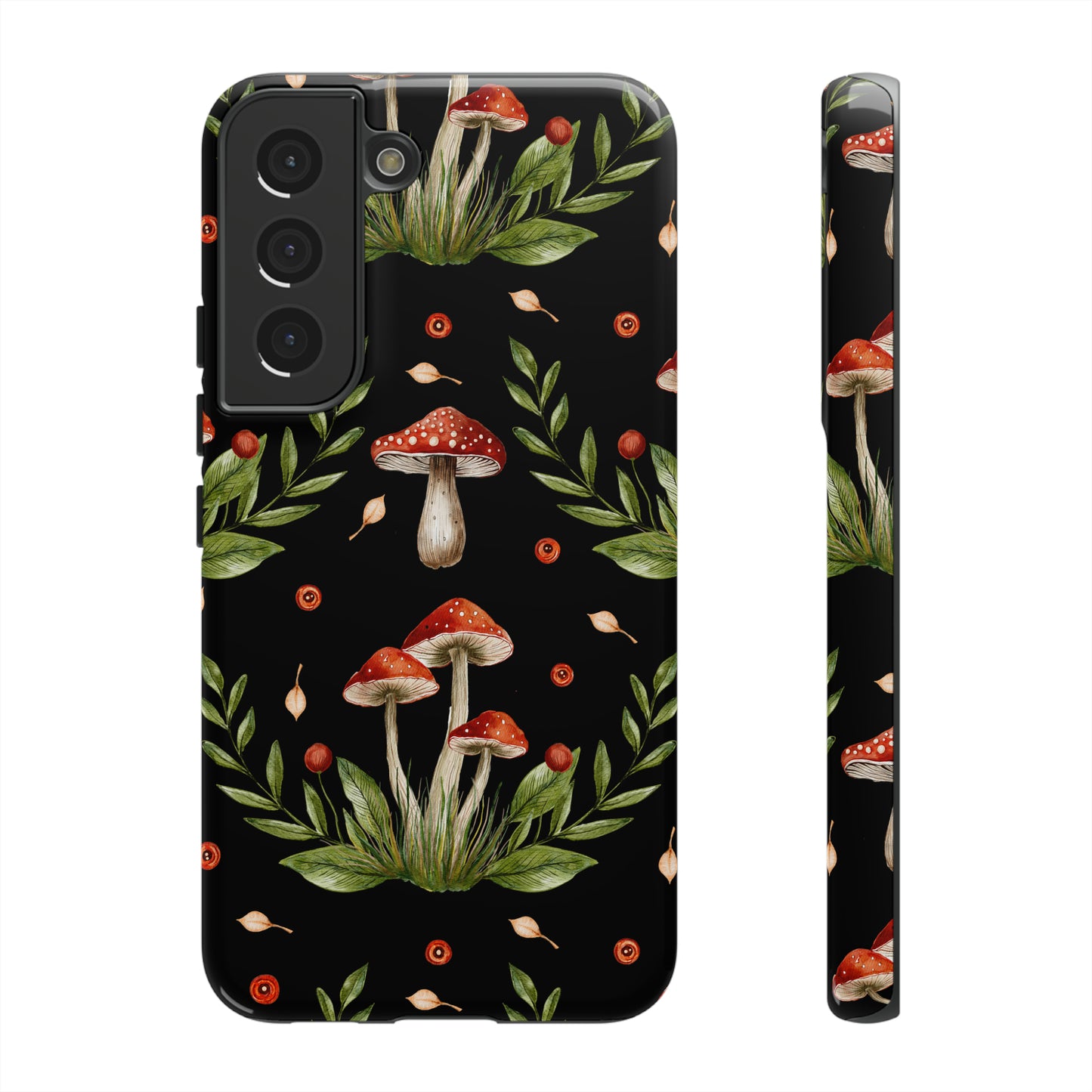 Tough Cases / Phone Case - Red/Black Mushrooms