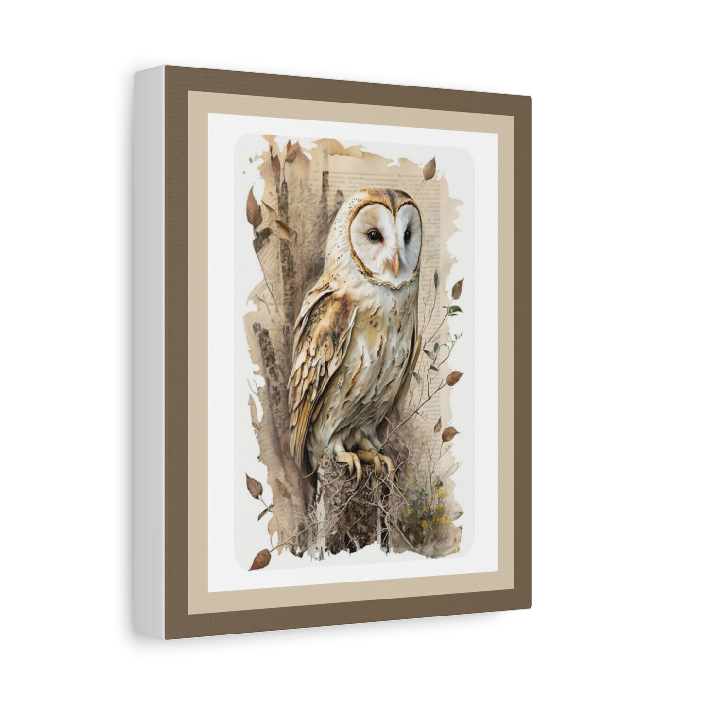 Matte Canvas, Stretched, 1.25" - Owl