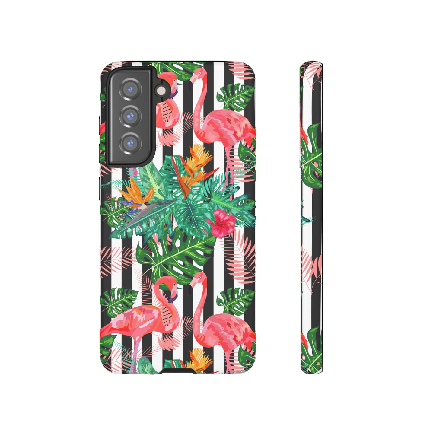 Tough Cases / Phone Case - flamingos with Black Lines