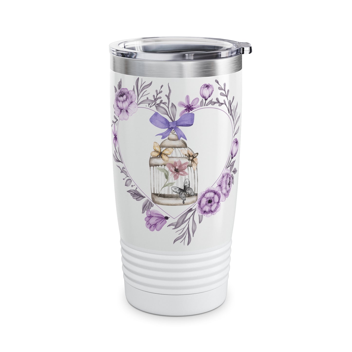 Ringneck Tumbler, 20oz - Heart w/Birdcage