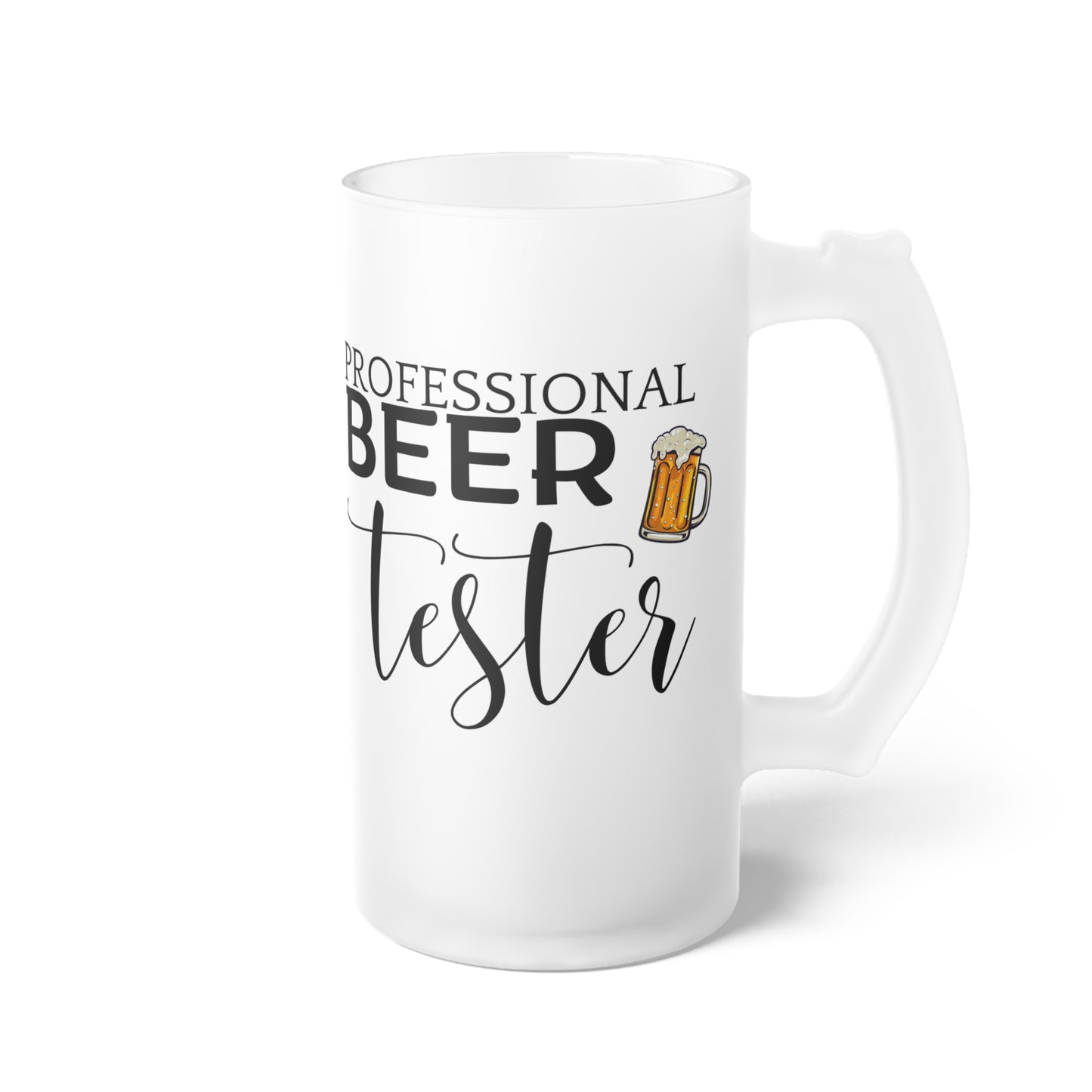 Frosted Glass Beer Mug - Beer Tester