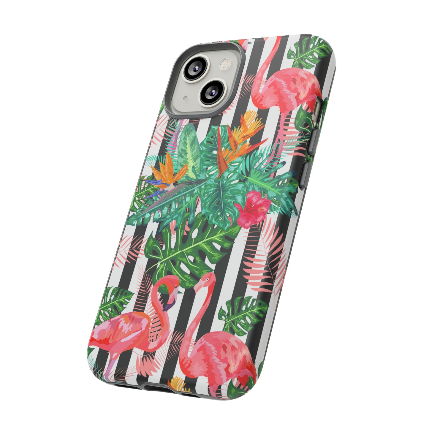 Tough Cases / Phone Case - flamingos with Black Lines