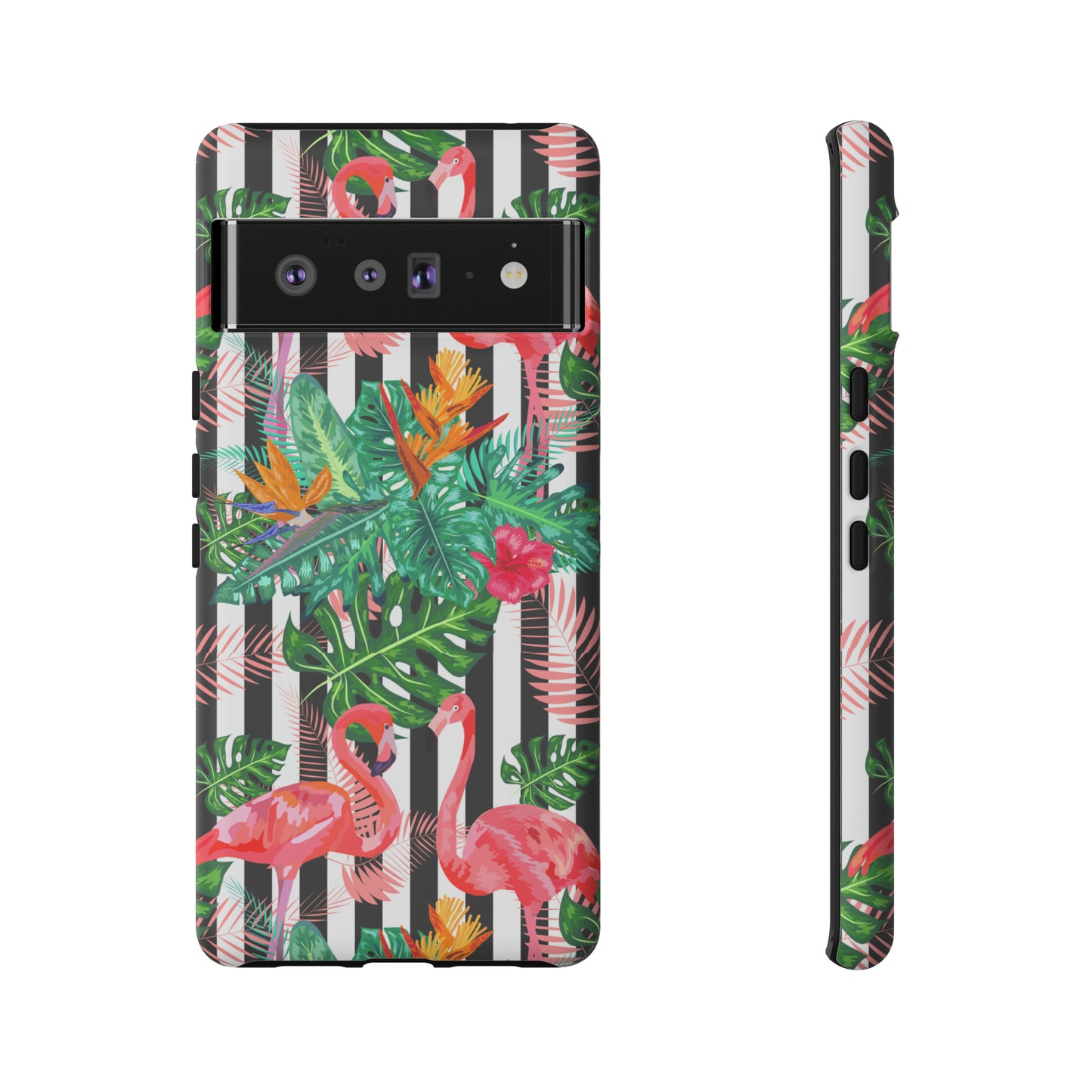 Tough Cases / Phone Case - flamingos with Black Lines