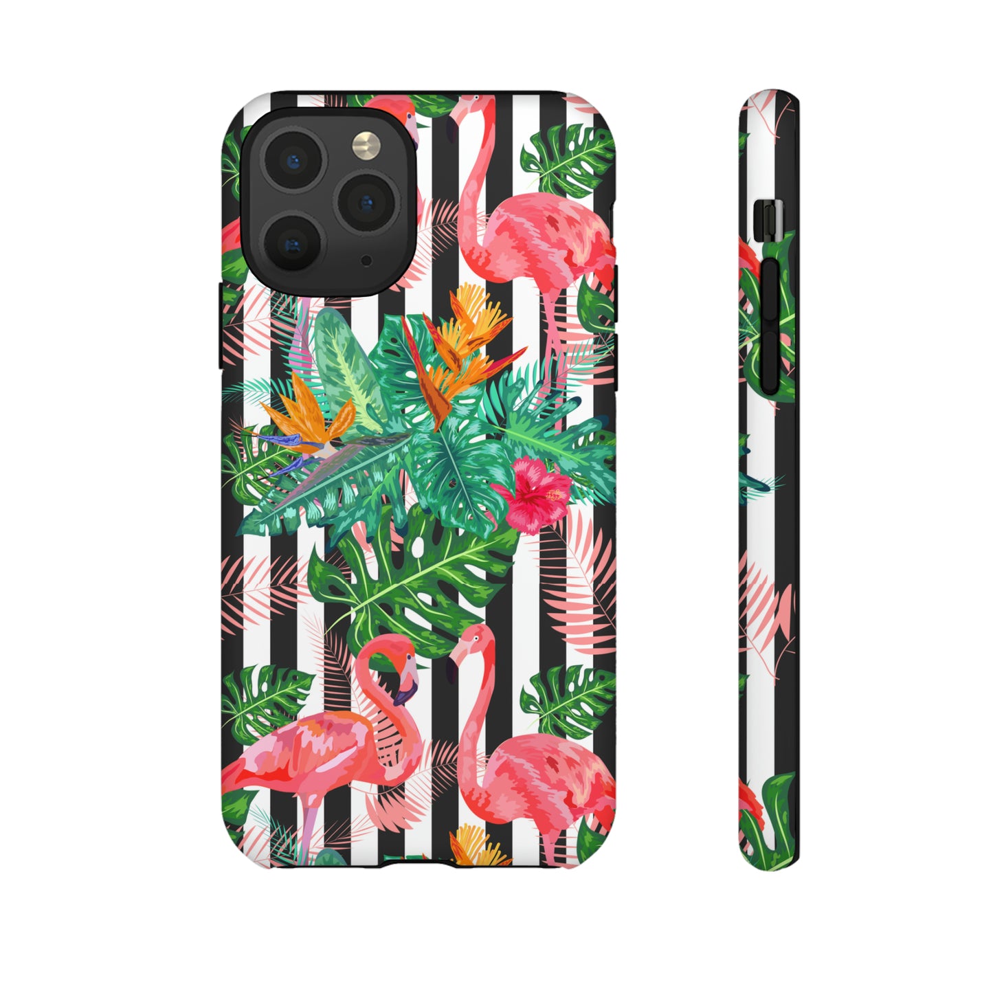 Tough Cases / Phone Case - flamingos with Black Lines