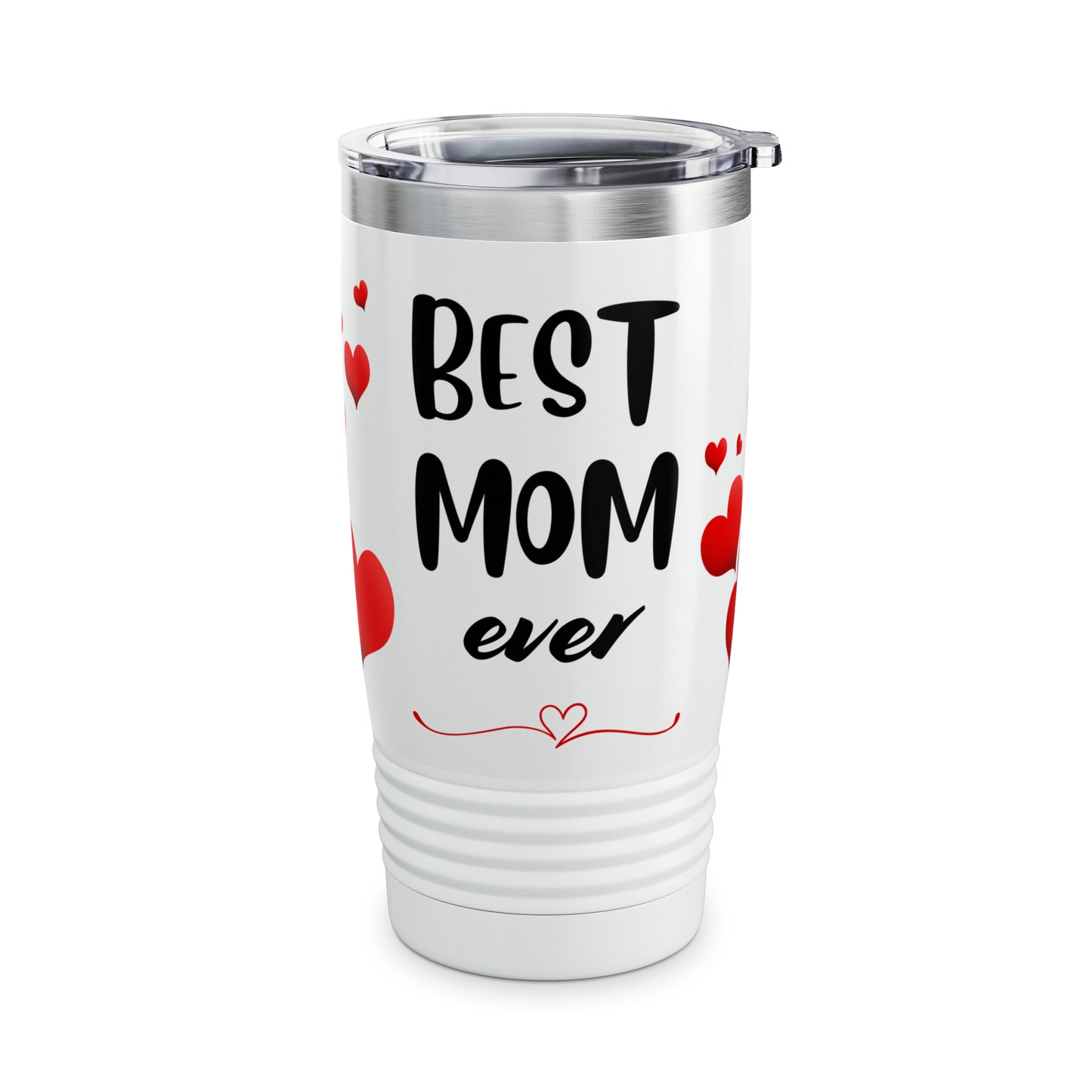 Ringneck Tumbler, 20oz - Best Mom Ever/White