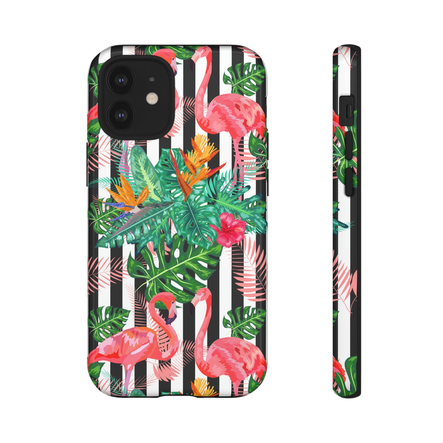 Tough Cases / Phone Case - flamingos with Black Lines