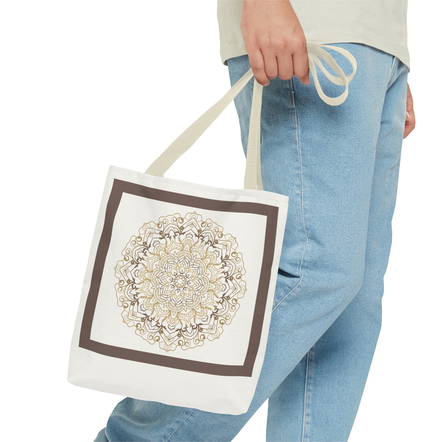 Tote Bag (AOP) - Brown Round Design