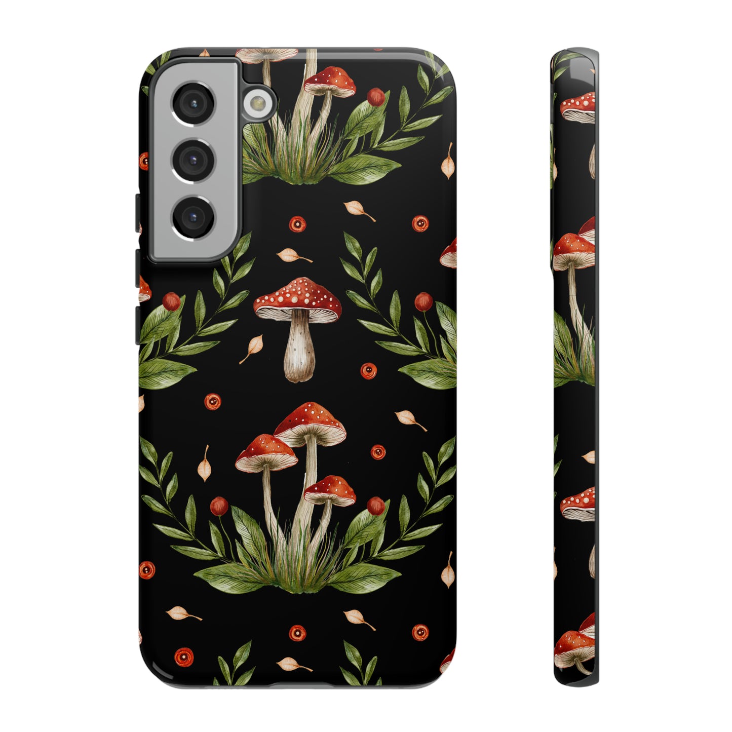 Tough Cases / Phone Case - Red/Black Mushrooms