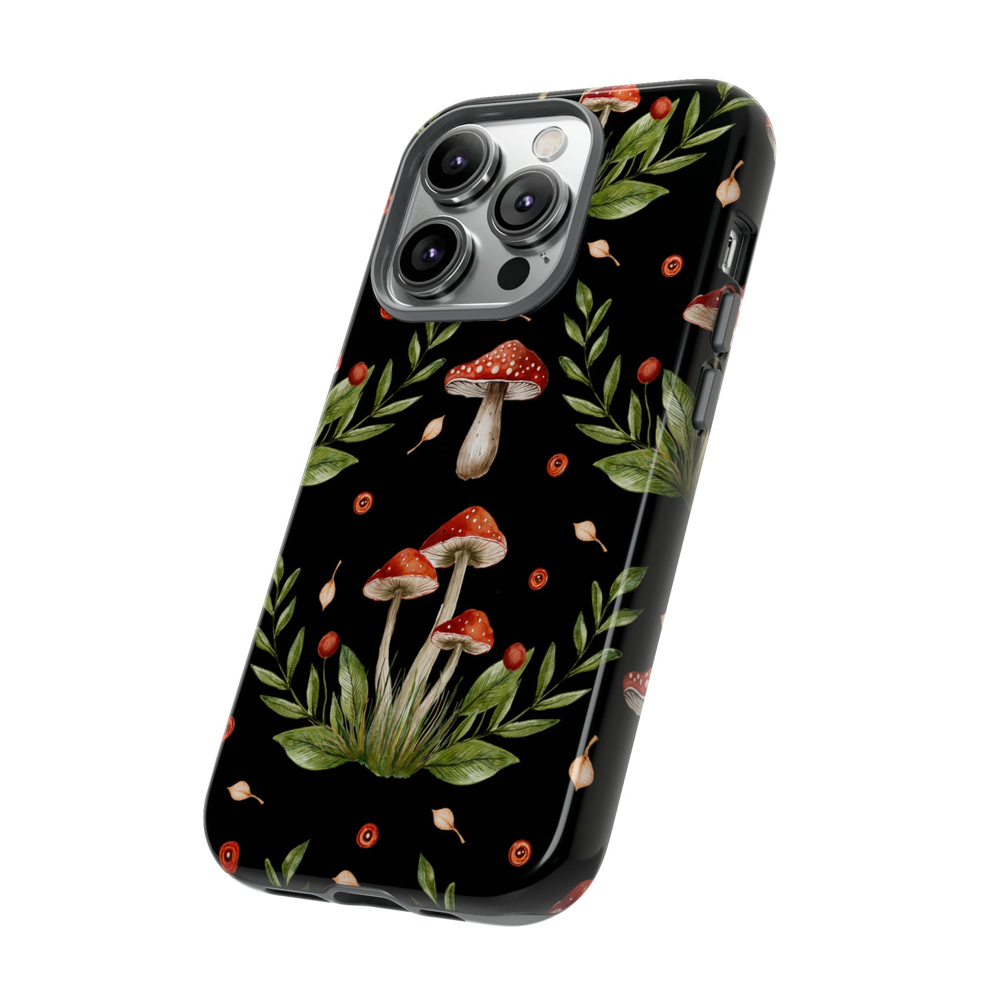 Tough Cases / Phone Case - Red/Black Mushrooms