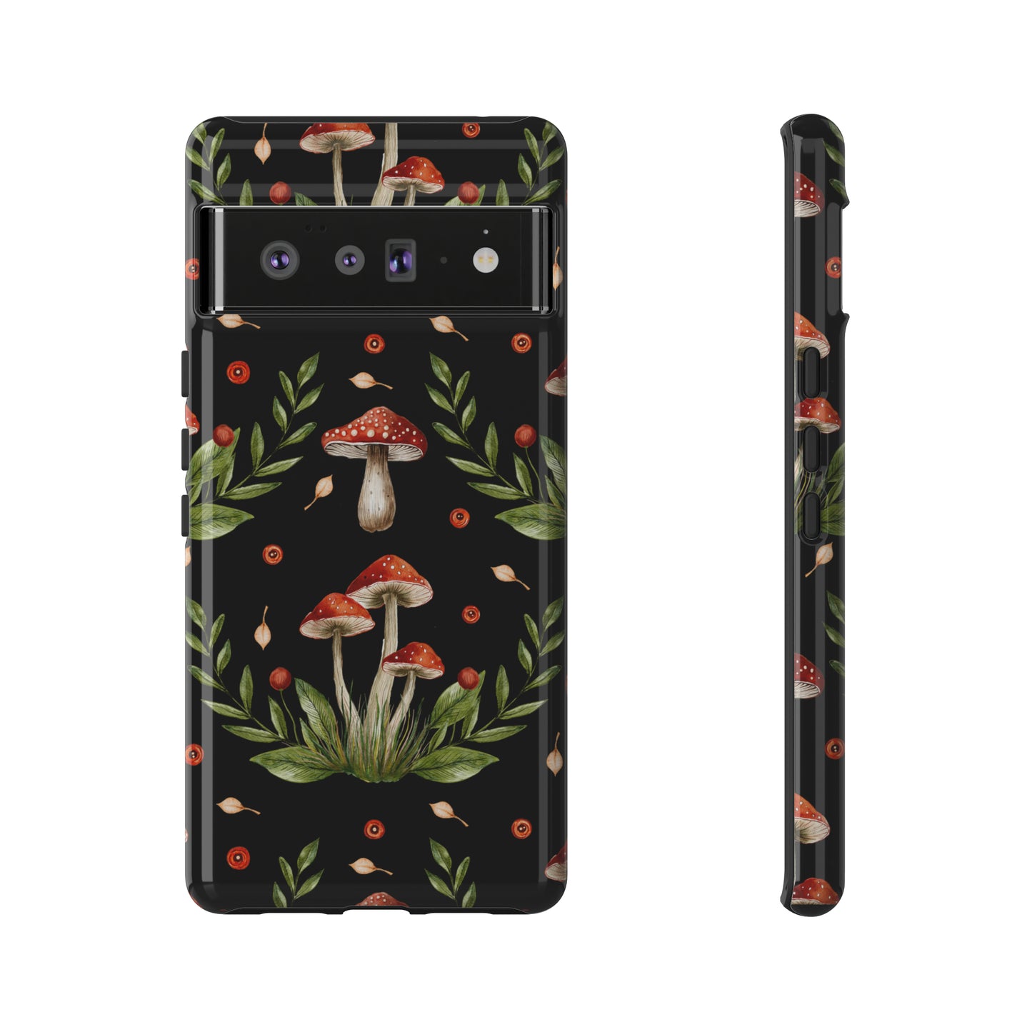 Tough Cases / Phone Case - Red/Black Mushrooms