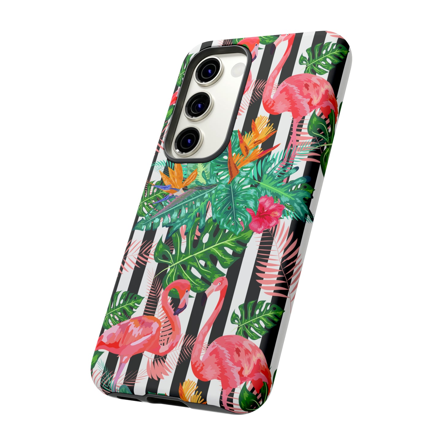 Tough Cases / Phone Case - flamingos with Black Lines