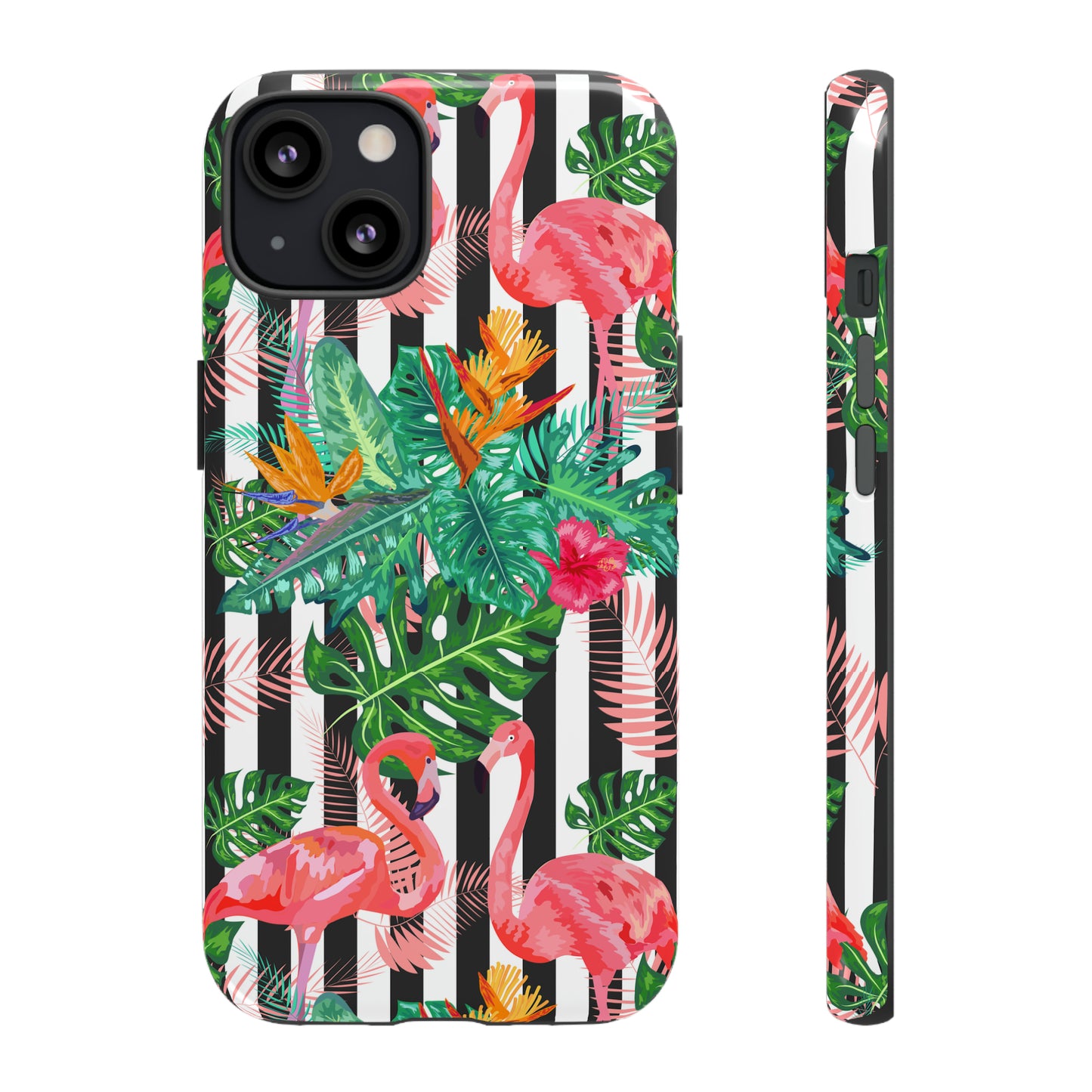 Tough Cases / Phone Case - flamingos with Black Lines