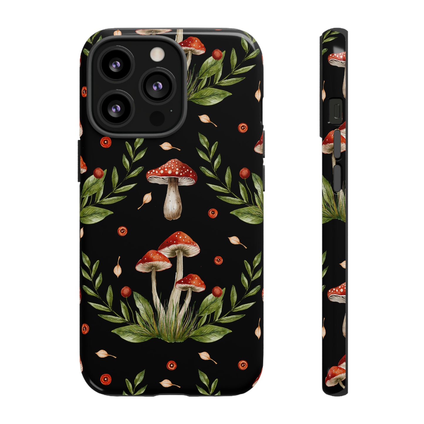 Tough Cases / Phone Case - Red/Black Mushrooms