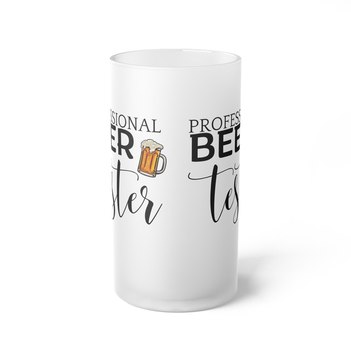 Frosted Glass Beer Mug - Beer Tester