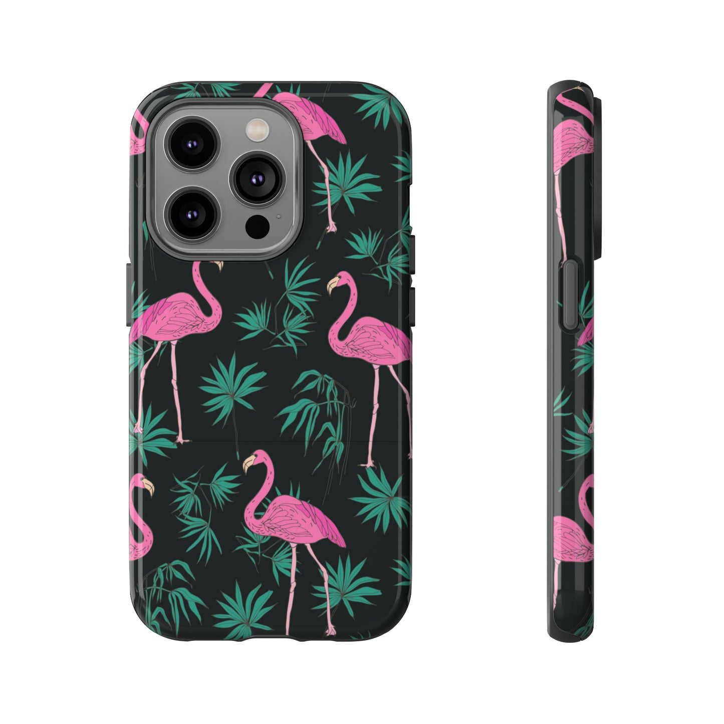 Tough Cases / Phone Case - Pink Flamingo with Teal