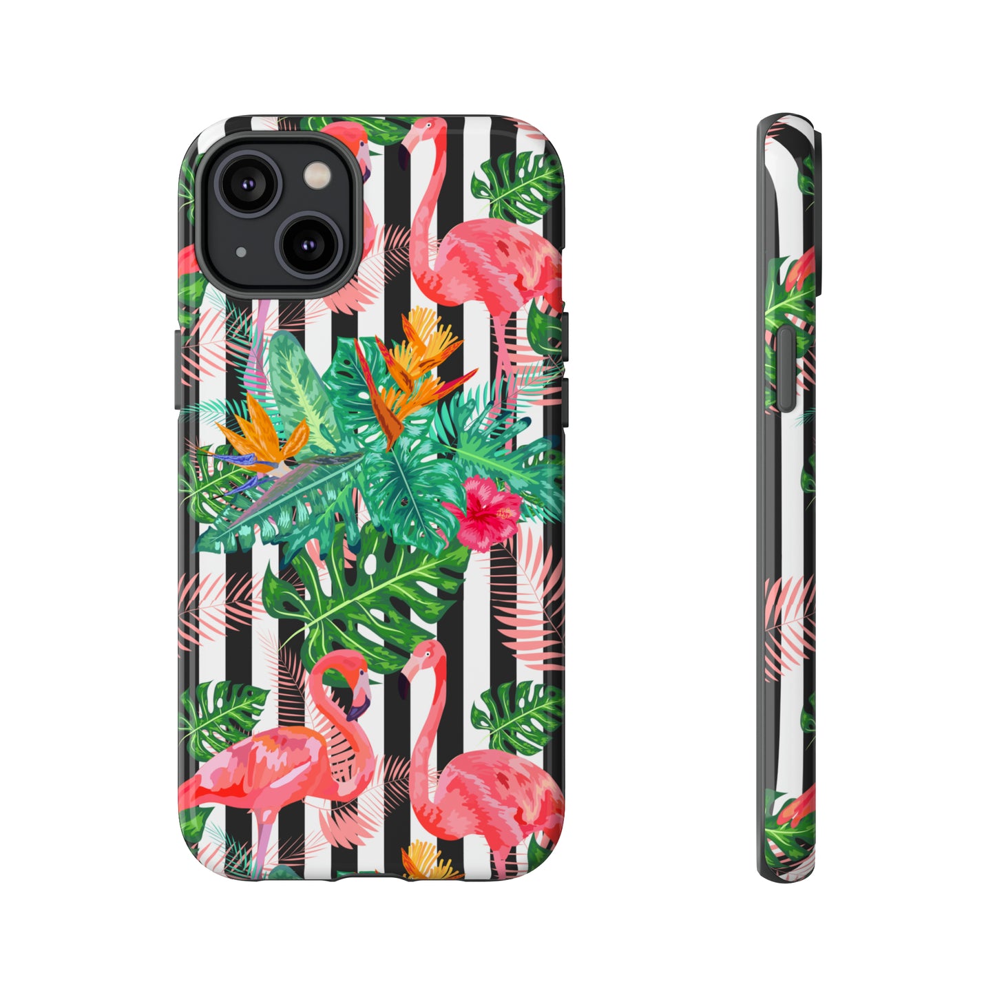 Tough Cases / Phone Case - flamingos with Black Lines