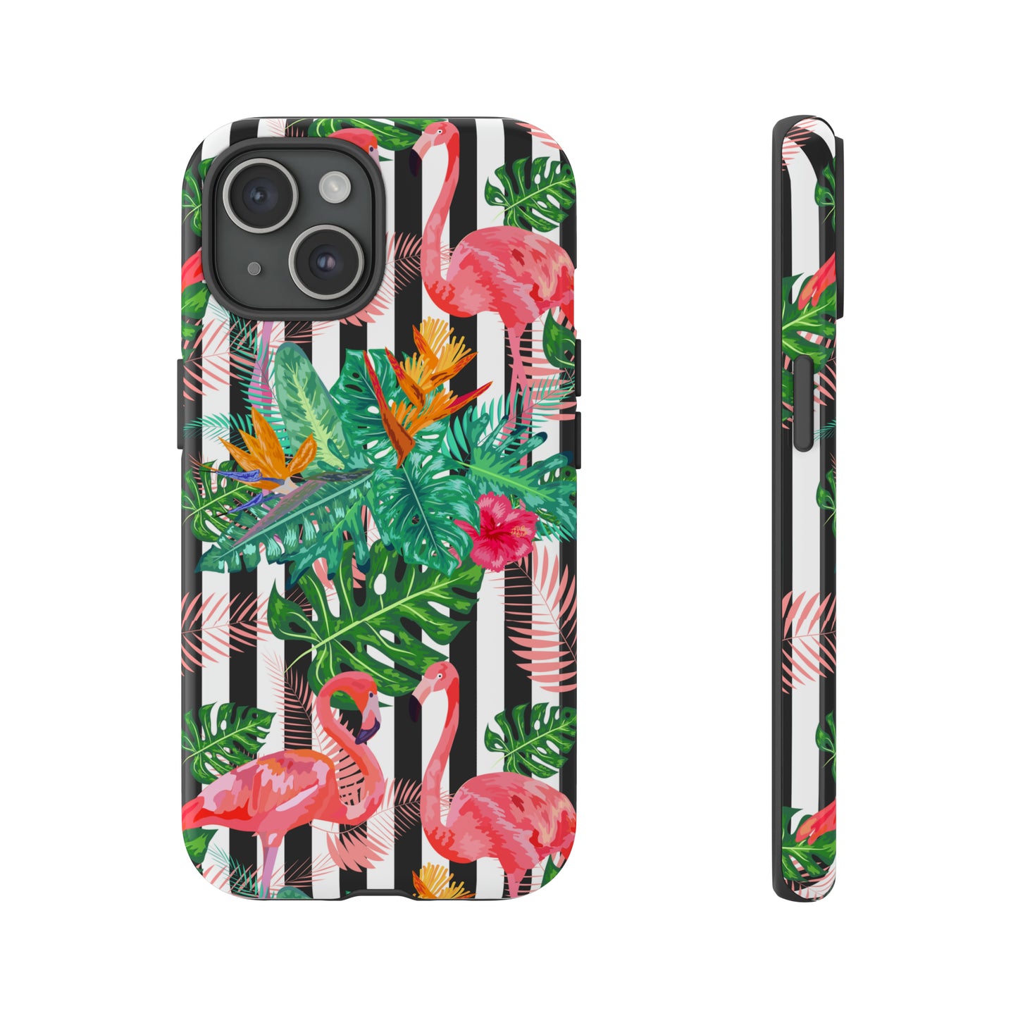 Tough Cases / Phone Case - flamingos with Black Lines