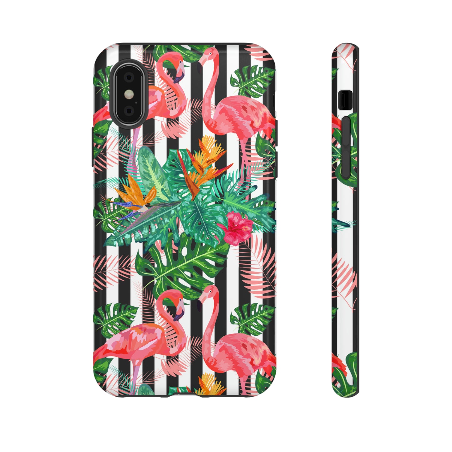 Tough Cases / Phone Case - flamingos with Black Lines