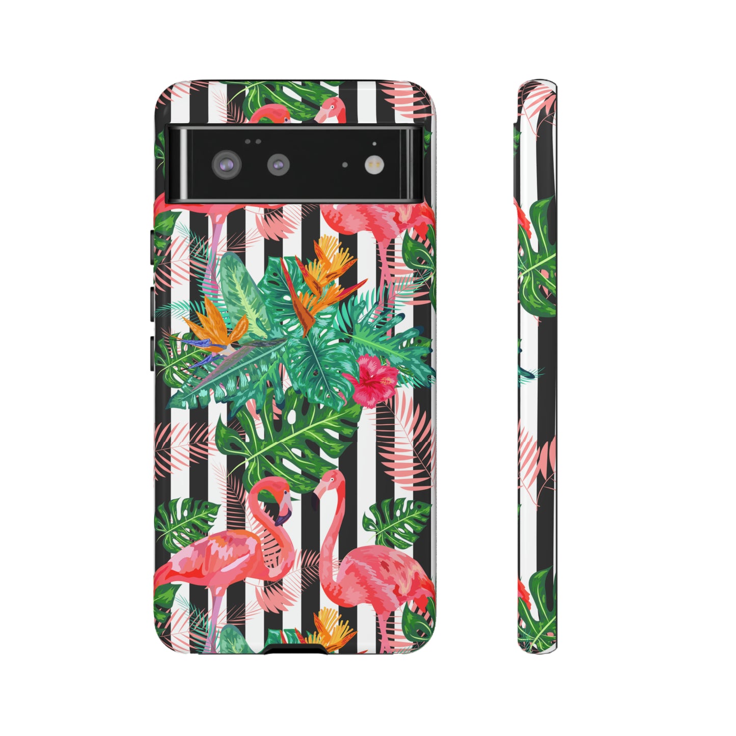 Tough Cases / Phone Case - flamingos with Black Lines