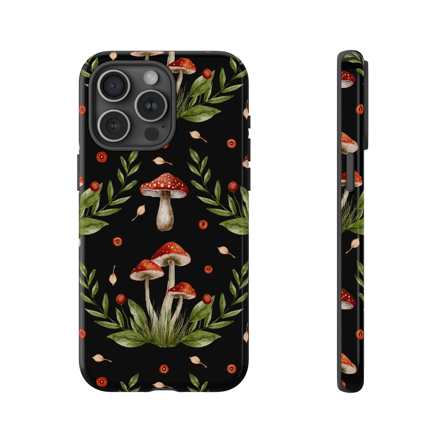 Tough Cases / Phone Case - Red/Black Mushrooms