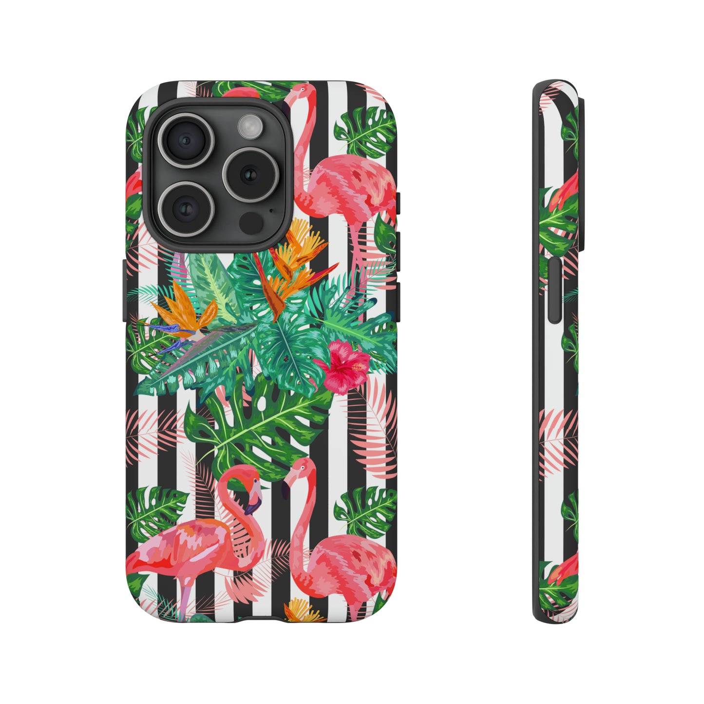 Tough Cases / Phone Case - flamingos with Black Lines