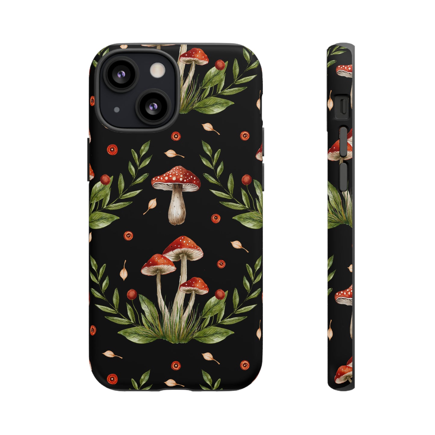 Tough Cases / Phone Case - Red/Black Mushrooms