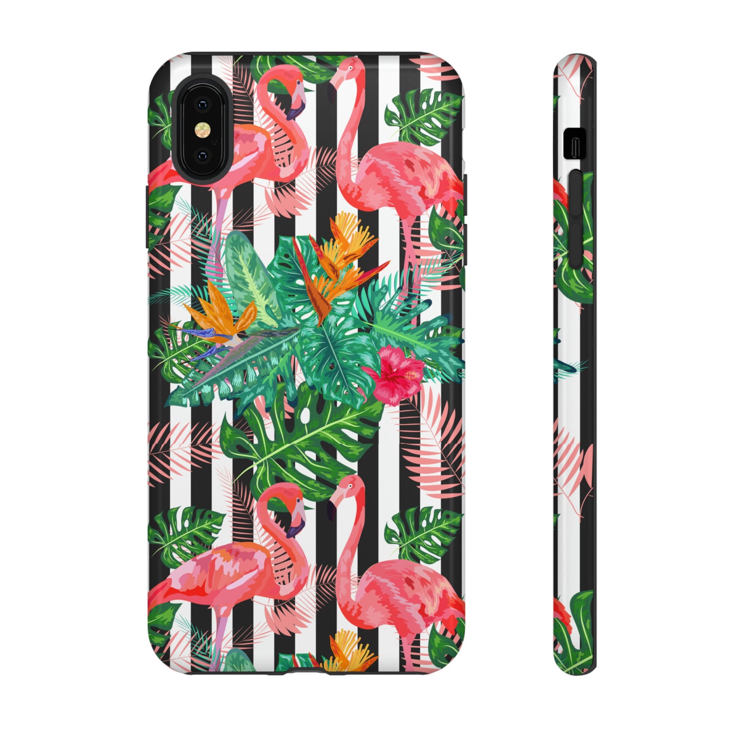 Tough Cases / Phone Case - flamingos with Black Lines