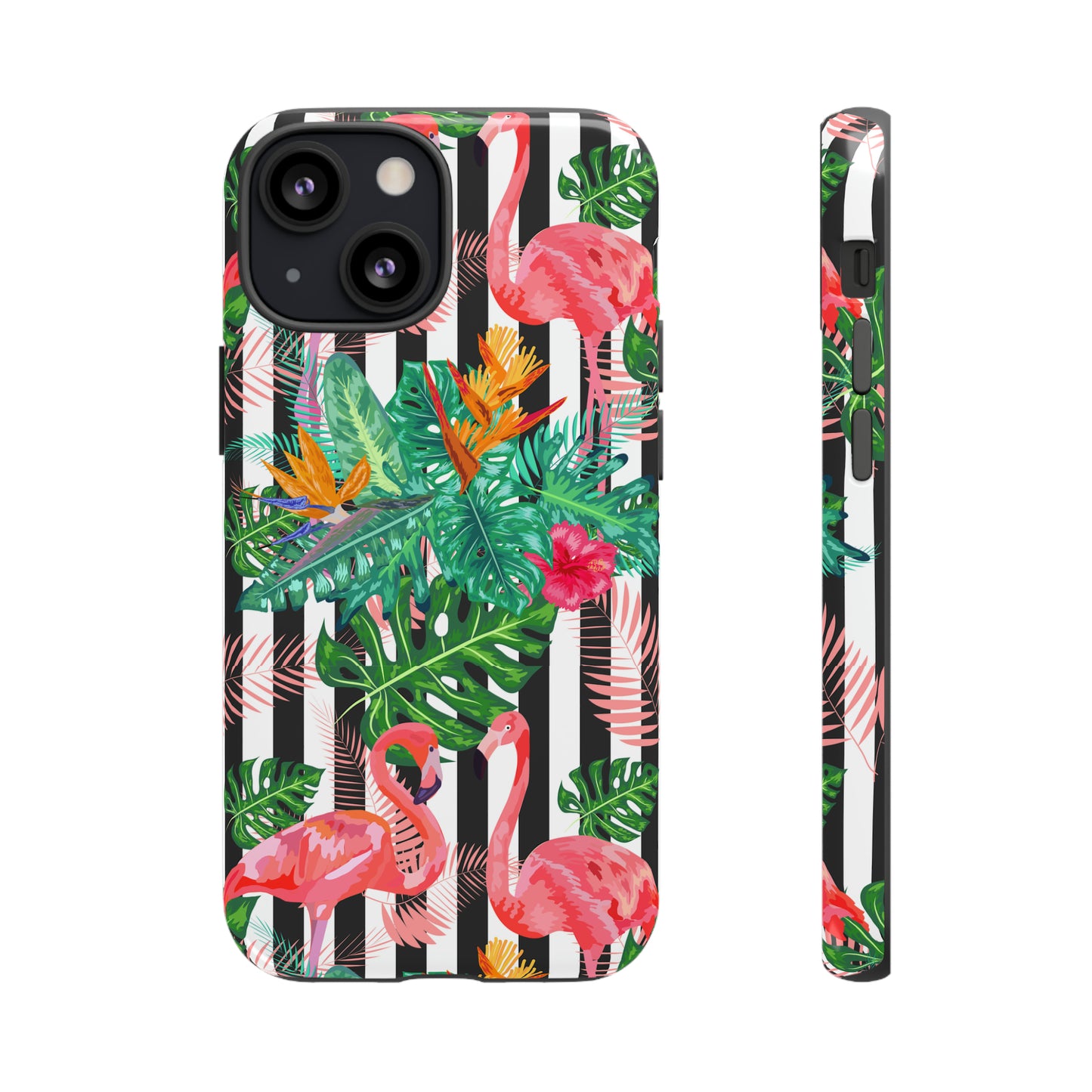 Tough Cases / Phone Case - flamingos with Black Lines