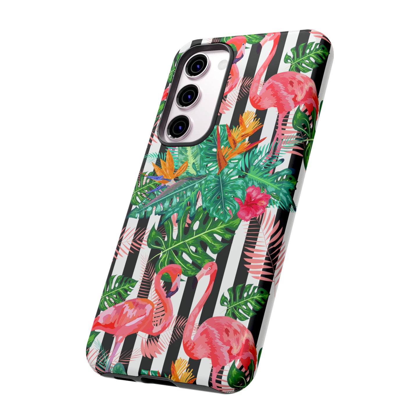 Tough Cases / Phone Case - flamingos with Black Lines