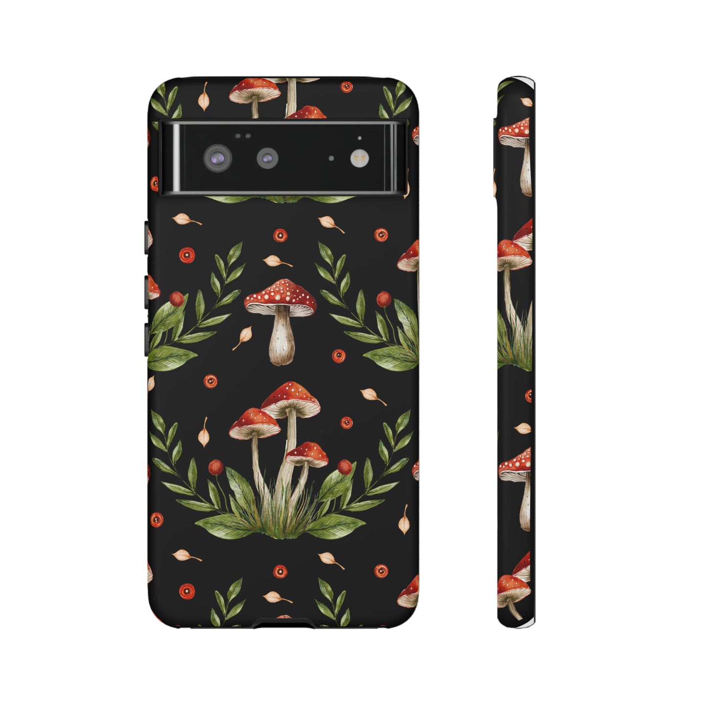 Tough Cases / Phone Case - Red/Black Mushrooms