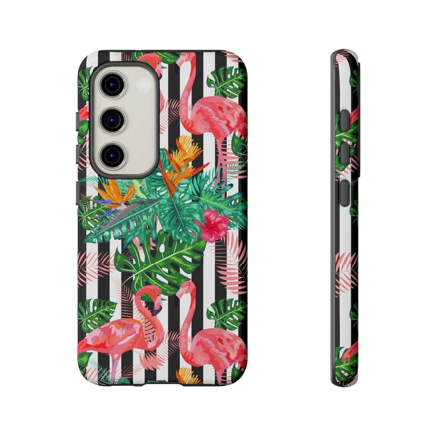 Tough Cases / Phone Case - flamingos with Black Lines