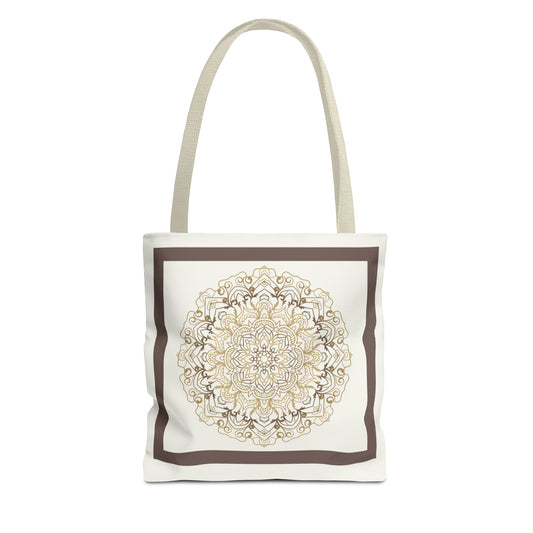 Tote Bag (AOP) - Brown Round Design