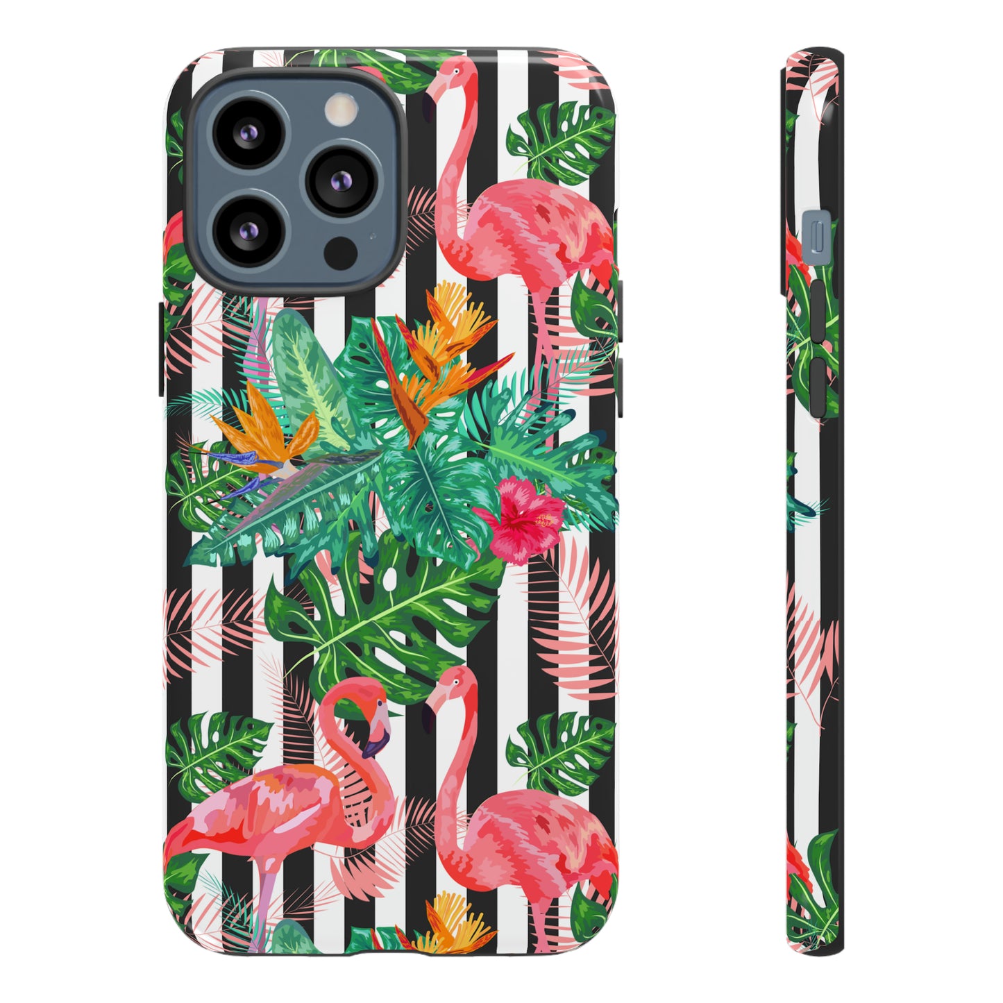 Tough Cases / Phone Case - flamingos with Black Lines