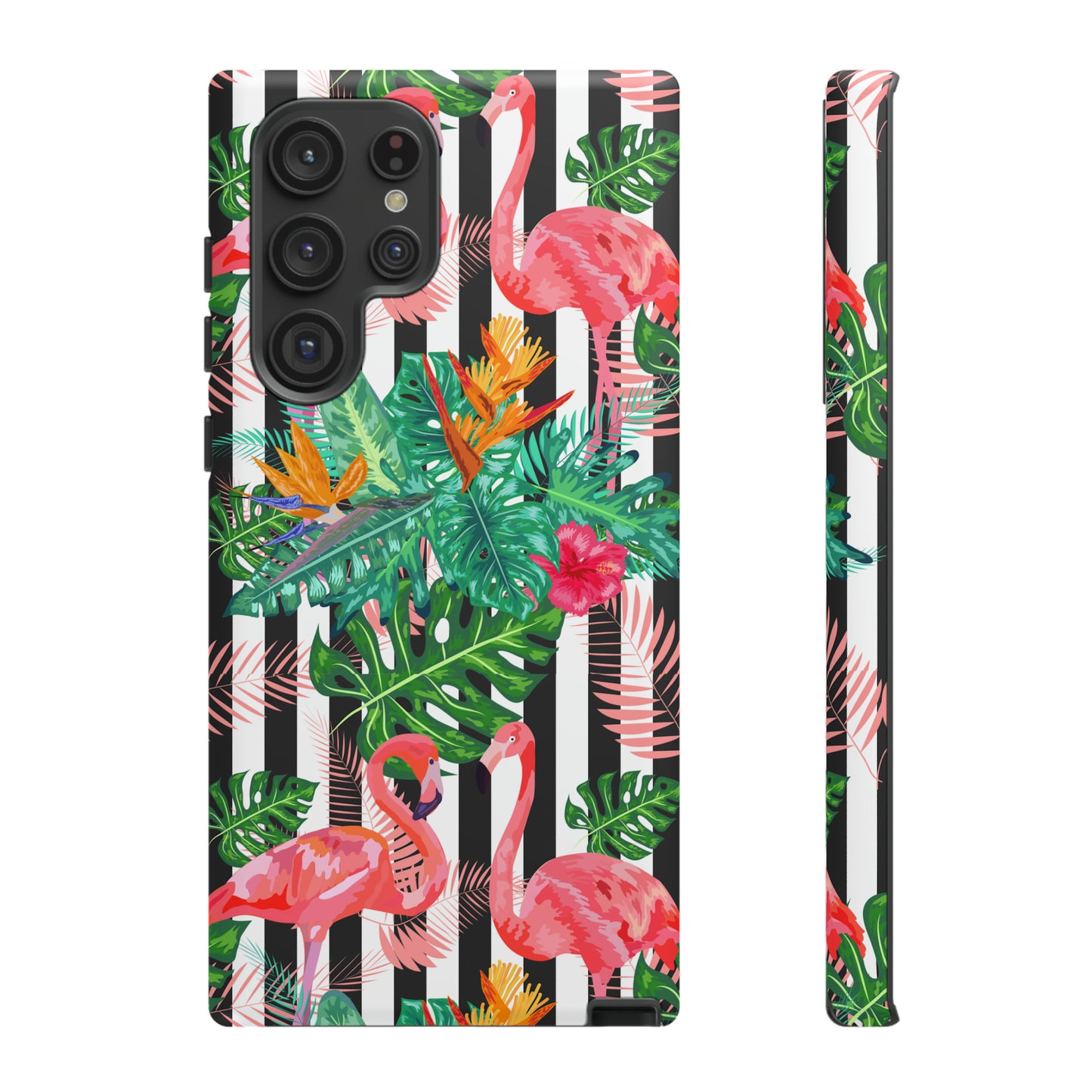 Tough Cases / Phone Case - flamingos with Black Lines