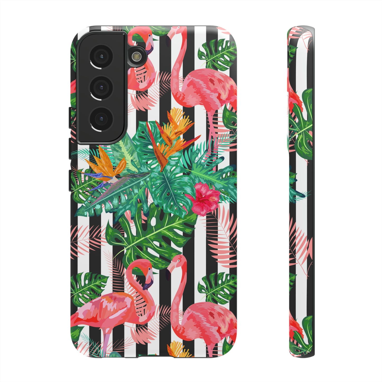 Tough Cases / Phone Case - flamingos with Black Lines