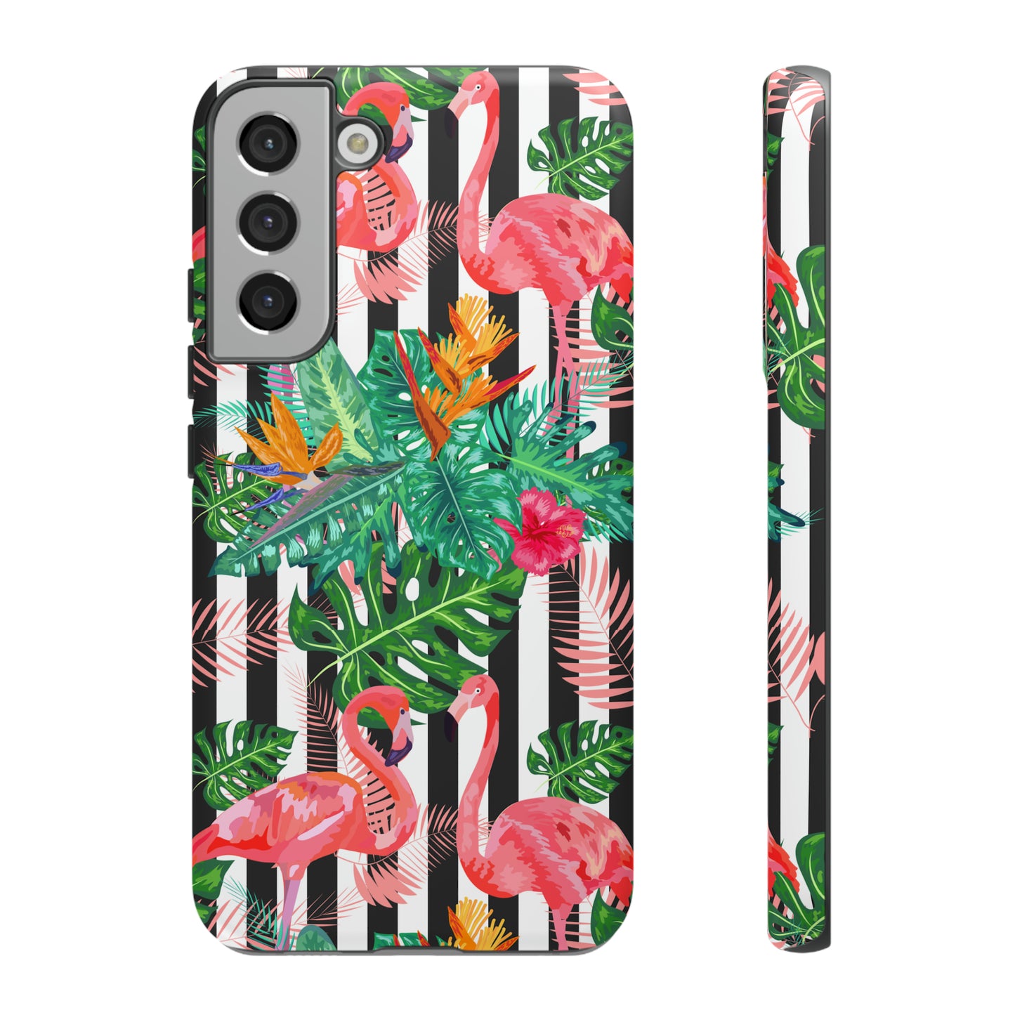 Tough Cases / Phone Case - flamingos with Black Lines